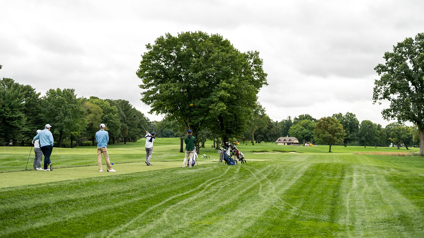 Tim Saur tees off on No. 6, a 503-yard par-4 that...