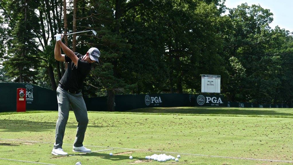 First stop: The driving range, where we watched...