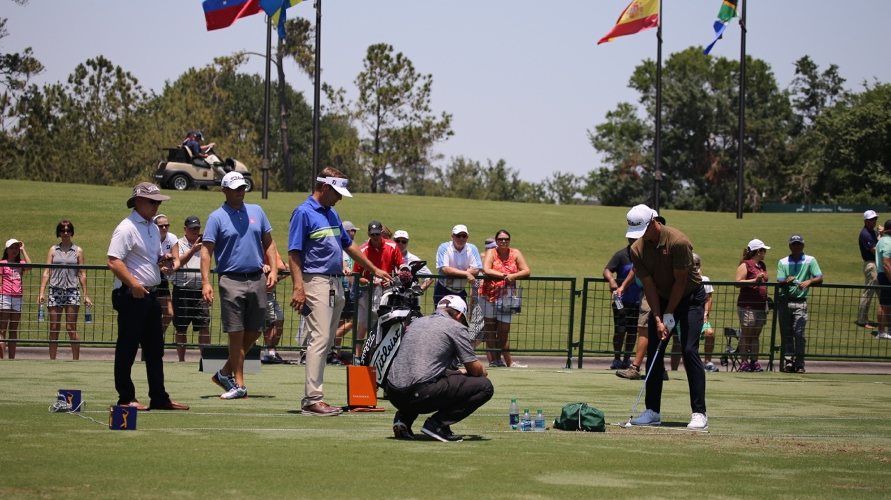 A final trip to the range to see Titleist Brand...