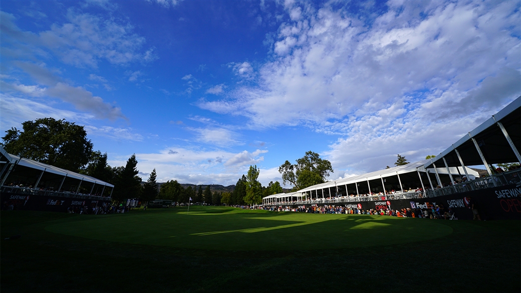 The 18th green at the Silverado Resort and Spa North during the 2019 Safeway Open